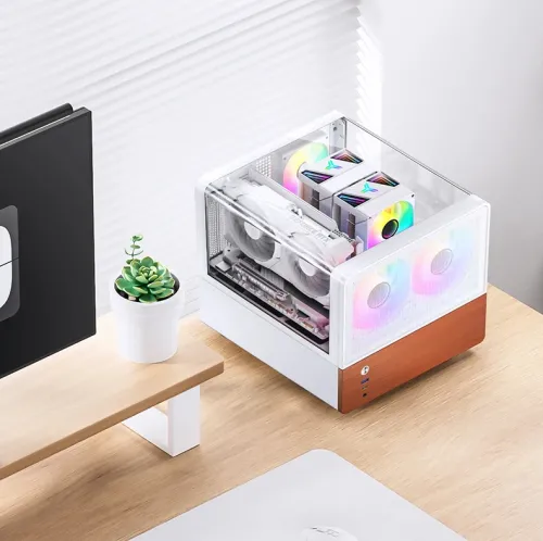 Case JONSBO V12 White – M-ATX/ITX| GPU 260mm| Kính 270°